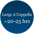 Large, single-tracked A Cappella groups typically take 20-25 hours per track